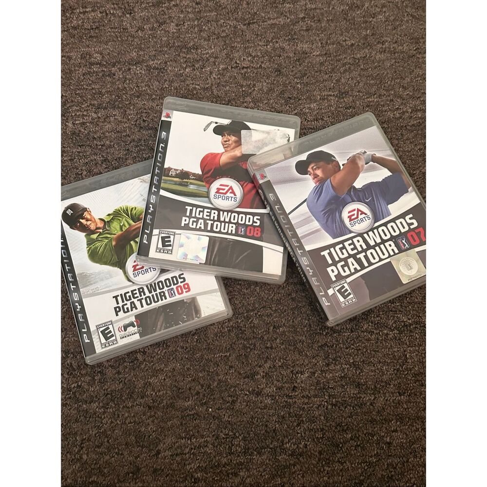 Bundle of three Tiger Woods PGA games 2006 through 2009 PS3